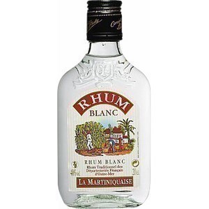 LA MARTINIQUE ; Flask rhum blanc 40% 6×20 cl
