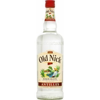 OLD NICK ; Rhum blanc traditionnel des Antilles 100 cl