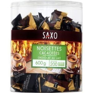 SAXO ; Noisettes cacaotées chocolat au lait