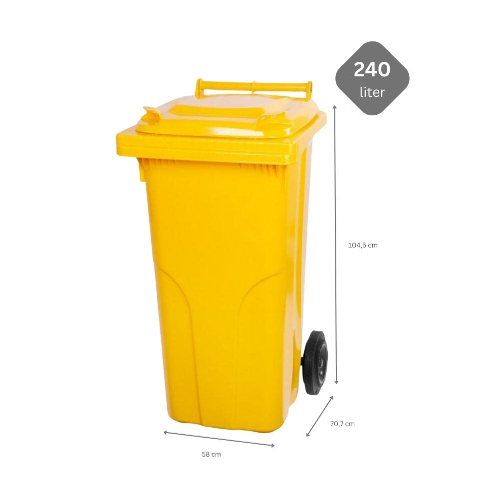 Poubelle à 2 roues, plastique HDPE – Image 2