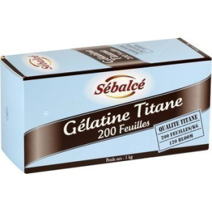 Gélatine feuille titane x200