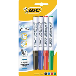 Marqueur effaçable Velleda coloris assortis x 4