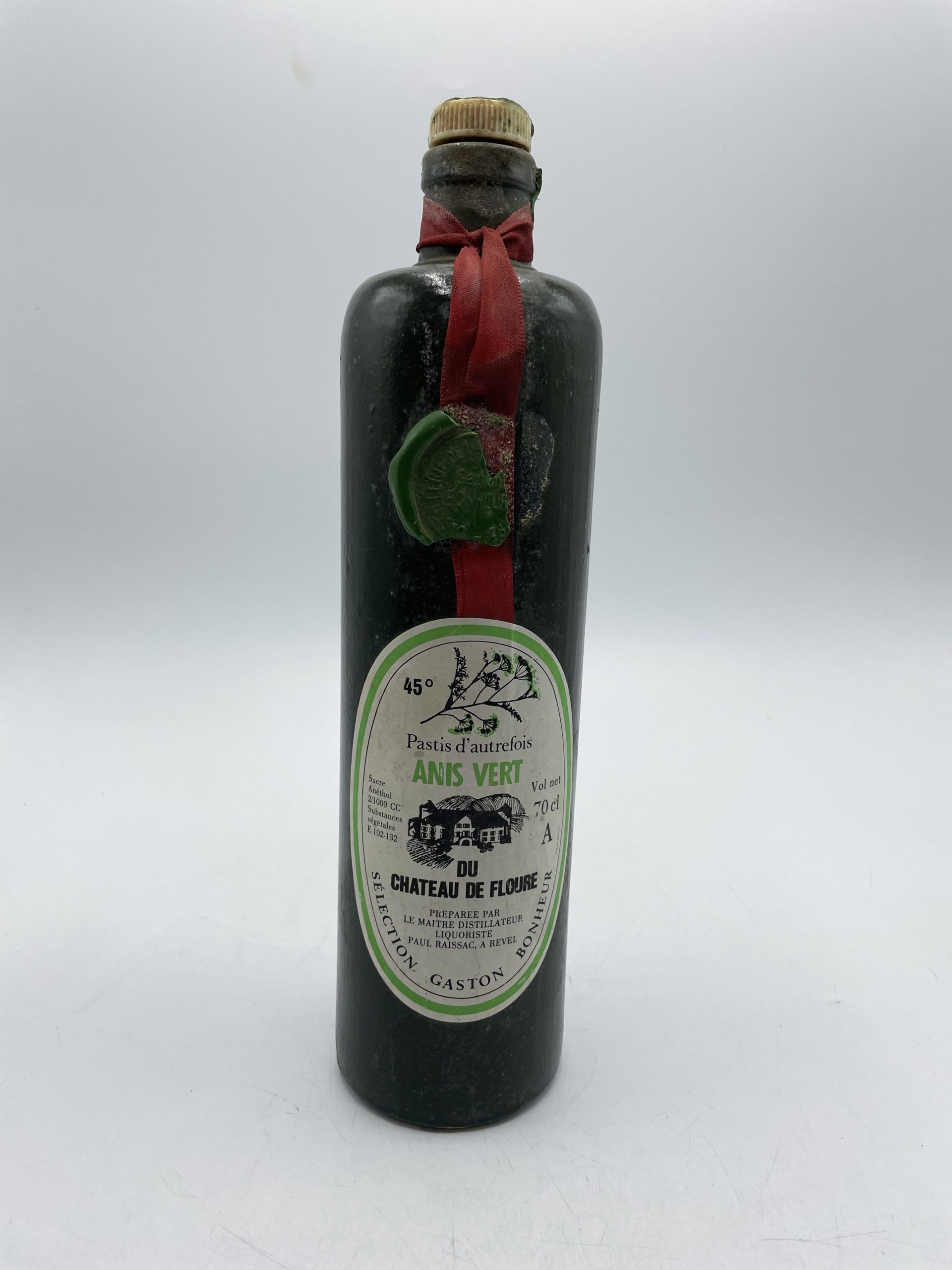 Bouteille pastis vintage en terre cuite Chateau de Floure sélection Gaston Bonheur – Image 2