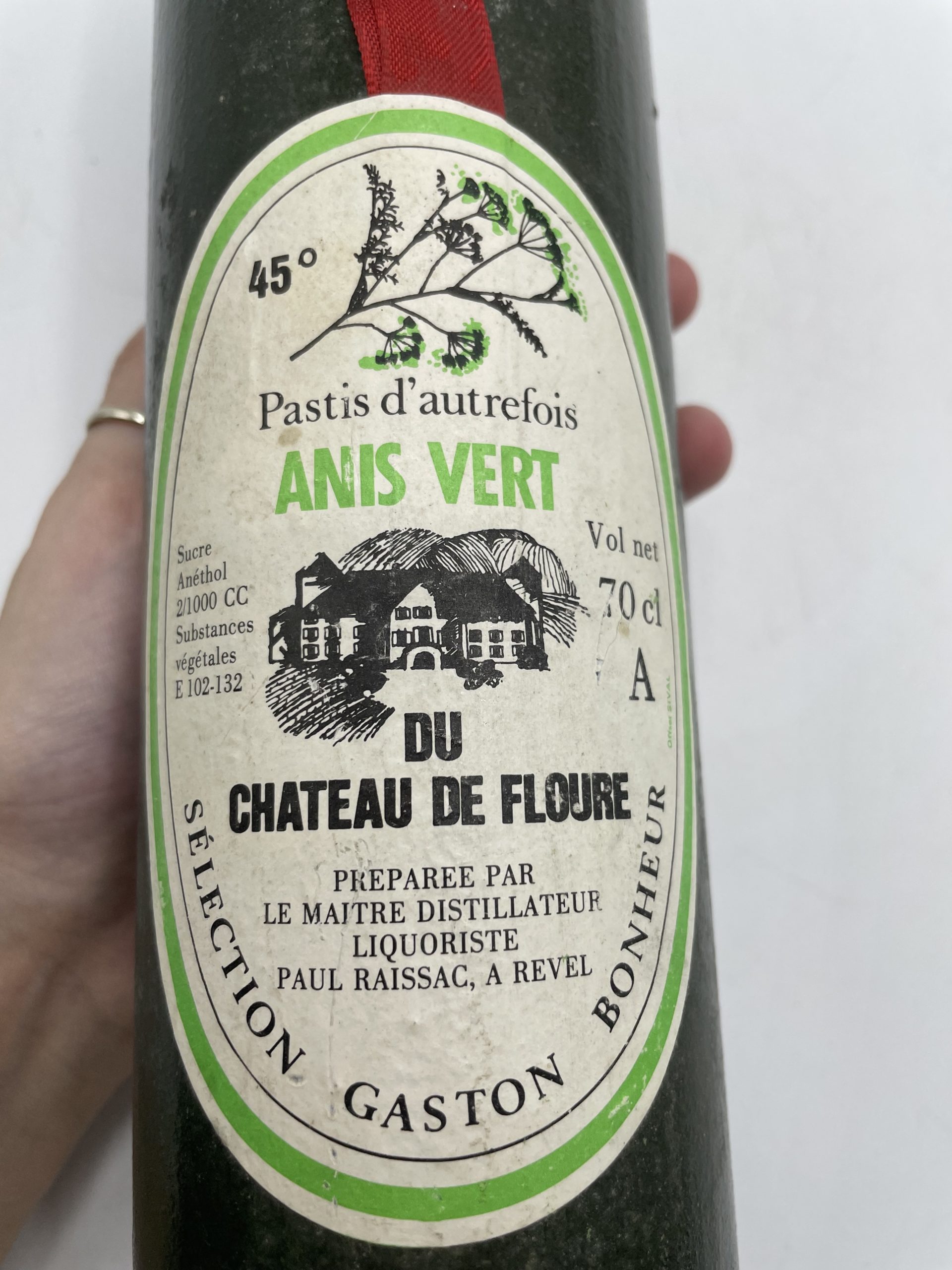 Bouteille pastis vintage en terre cuite Chateau de Floure sélection Gaston Bonheur – Image 8