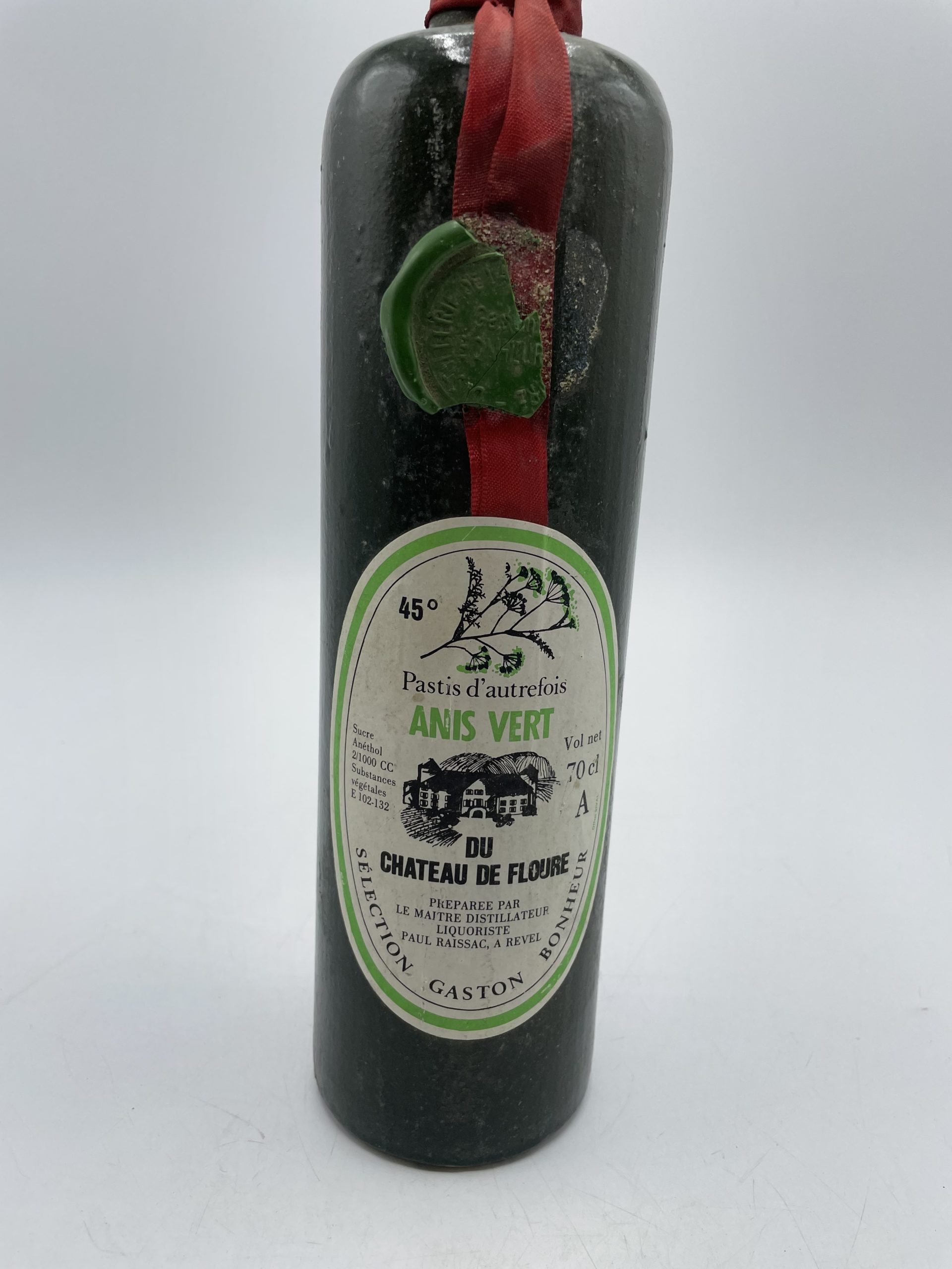 Bouteille pastis vintage en terre cuite Chateau de Floure sélection Gaston Bonheur – Image 3