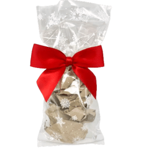 100 sachets Noël plat polypro « Flocons » 100 x 220 mm