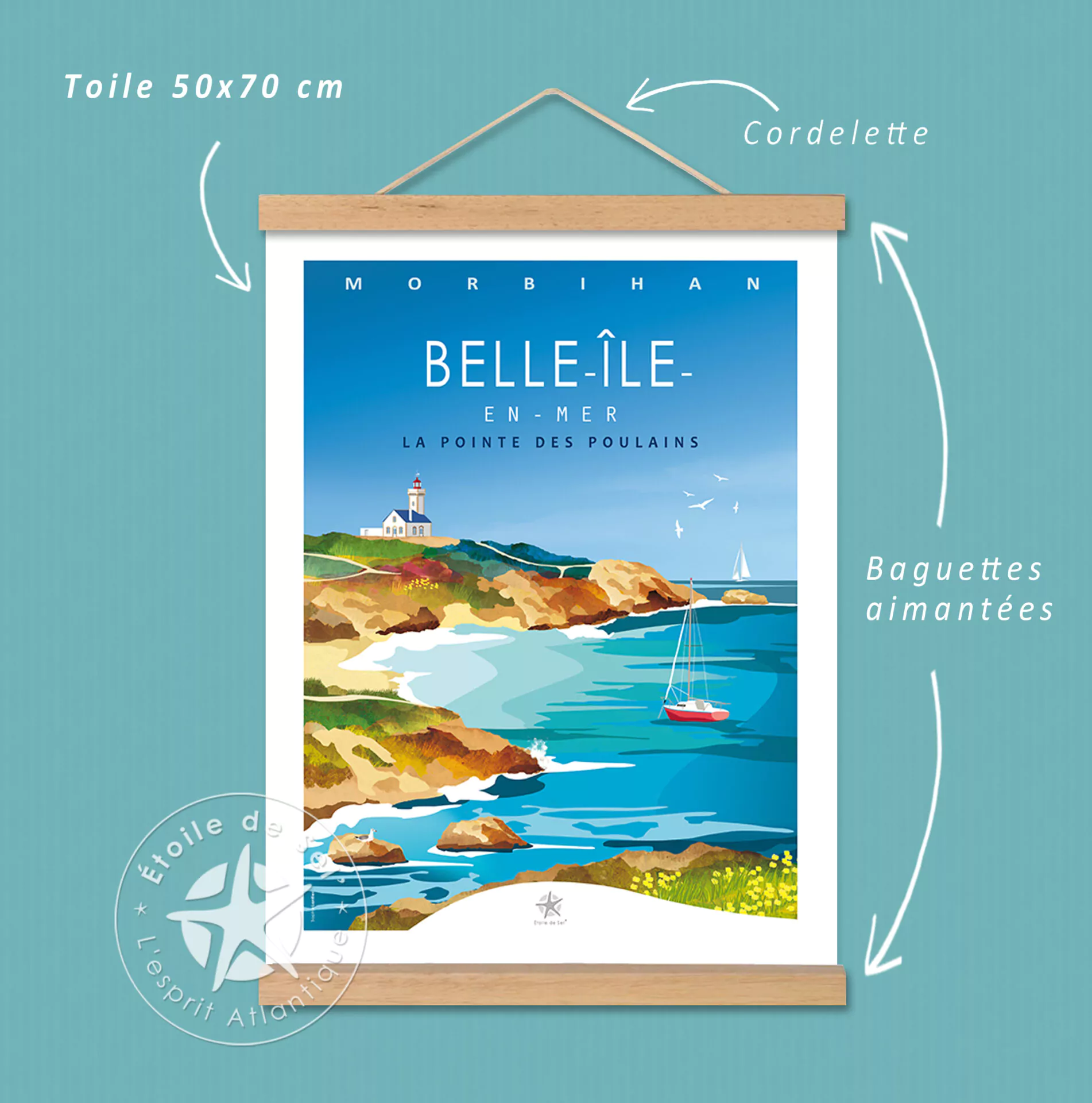 La pointe des Poulains à Belle-Île (affiche) – Image 3