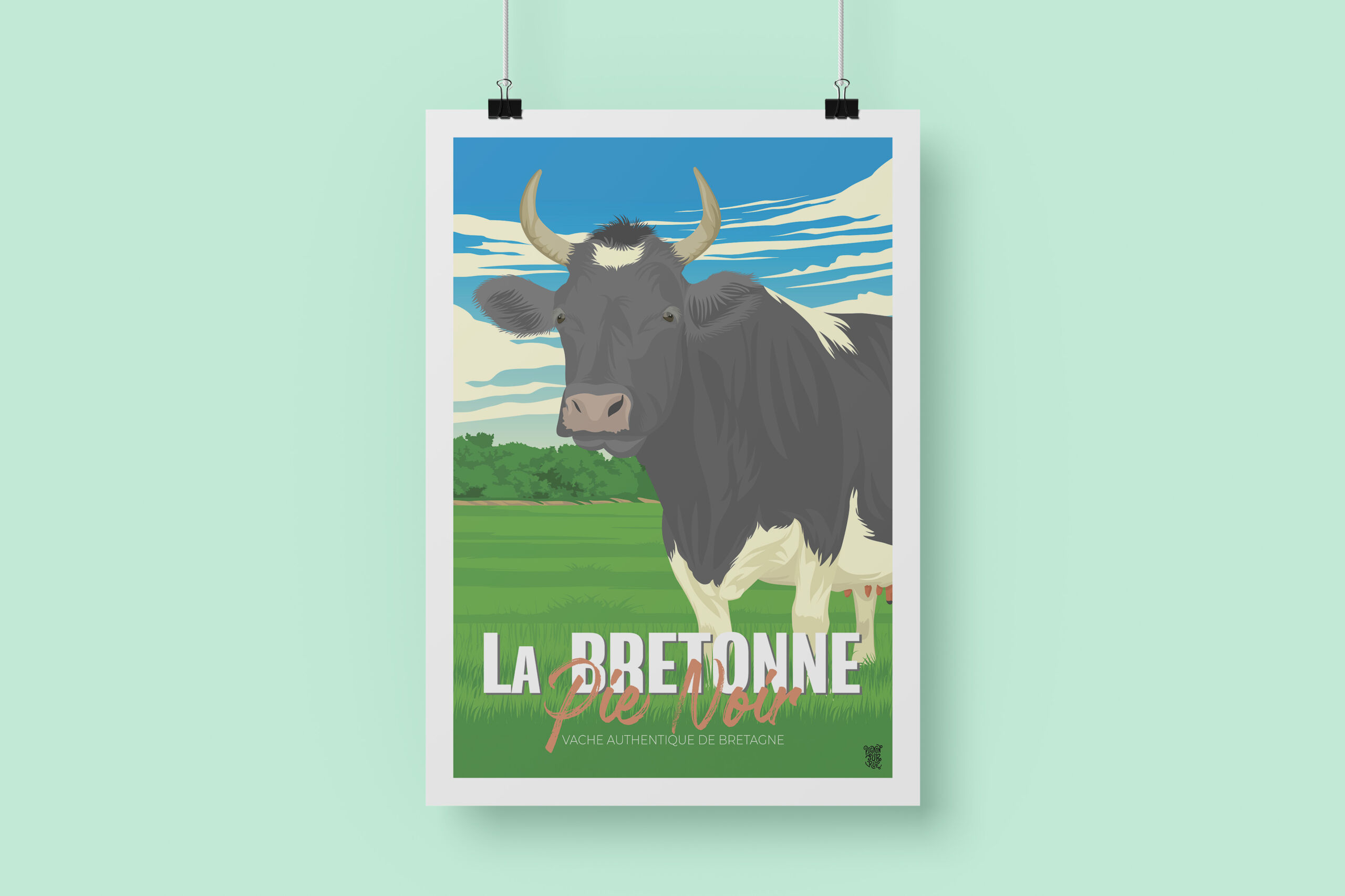 Affiche « La Bretonne Pie Noir »