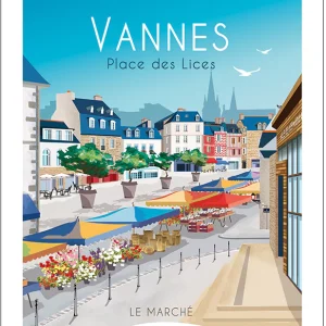 La place des Lices à Vannes (Affiche)