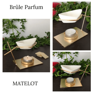 Brûle Parfum MATELOT– Diffuseur Huiles Essentielles, Fondants Parfumés et Solutions Parfumées