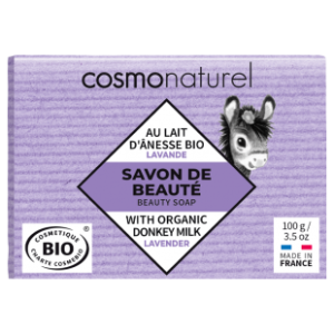 Savon au lait d’ânesse à l’ HE de lavande bio 100g