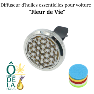 Diffuseur d’huiles essentielles pour voiture: FLEUR DE VIE