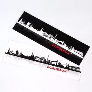 Marque-page noir et blanc BORDEAUX Skyline©
