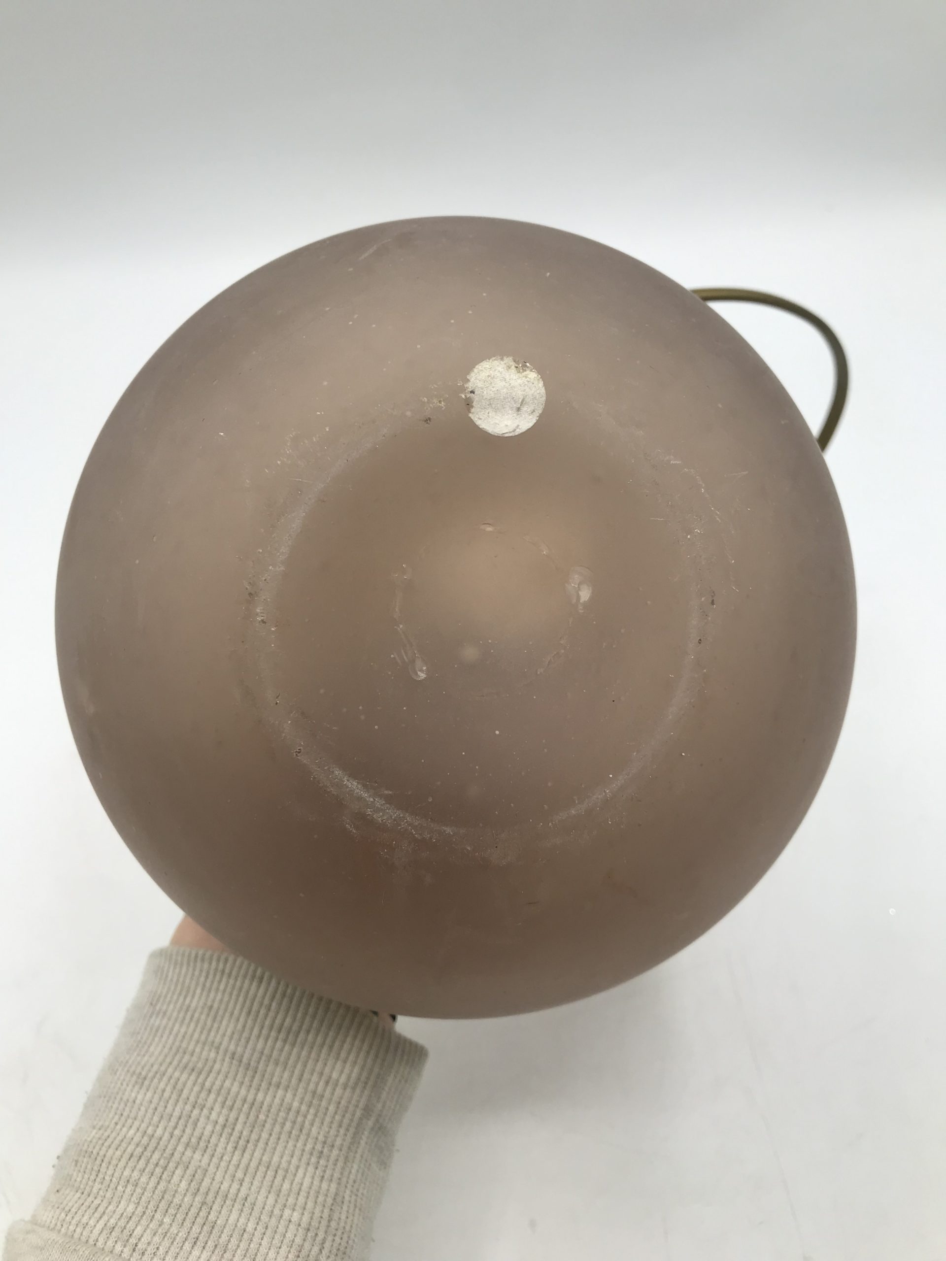 Pied de lampe en verre bullé vieux rose – Image 4