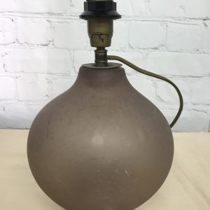 Pied de lampe en verre bullé vieux rose